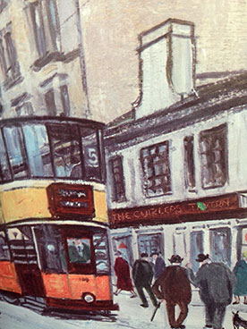 Painting of the Curlers Tavern Byres Road from USA